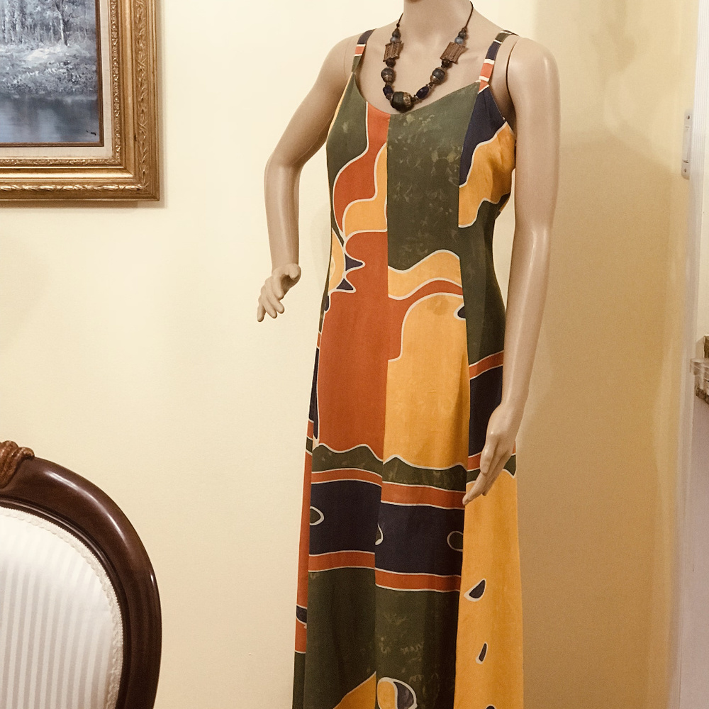 Multi Color Sleeveless Dress